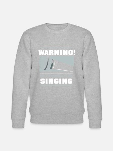 Vocal music singer singing - Stanley/Stella CHANGER Unisex Organic Sweatshirt - heather grey