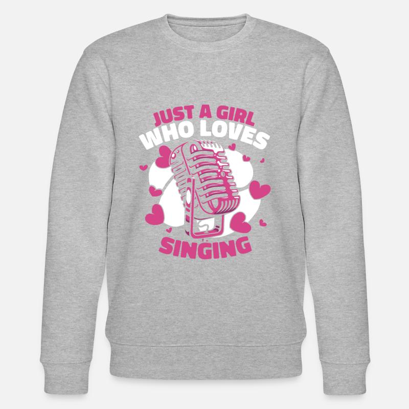 Gesangsmusik Sänger Singen - Stanley/Stella Unisex Bio-Sweatshirt CHANGER  - Grau meliert