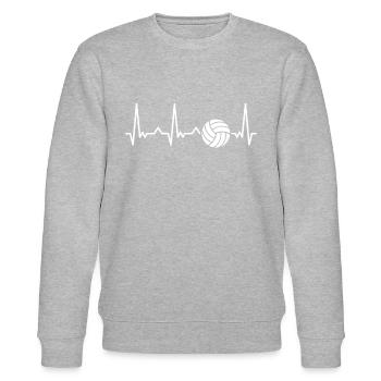 Volleyball Spieler Beach Volleyball Volleyballer - Stanley/Stella Unisex Bio-Sweatshirt CHANGER  - Grau meliert - Vorne - Nik (191cm) & Marisol (170cm)