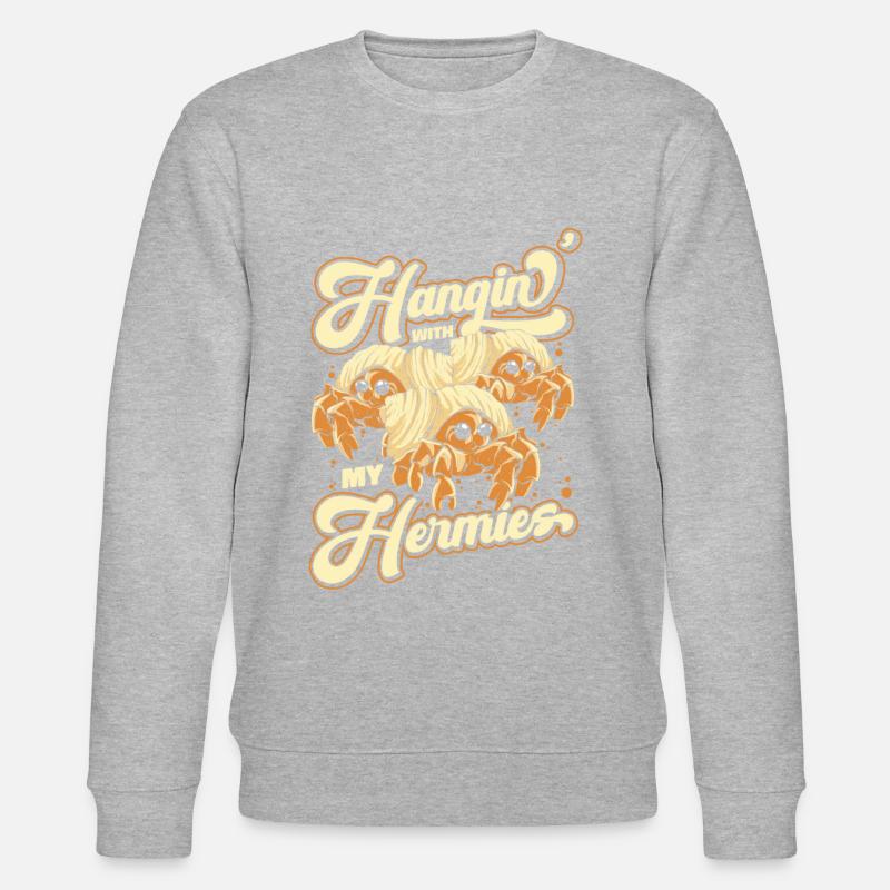 Crab Hermit Crab Crab - Stanley/Stella CHANGER Unisex Organic Sweatshirt - heather grey