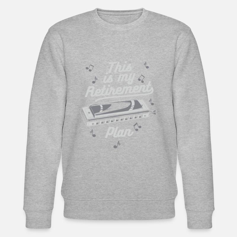 Harmonica Harmonica Instrument Music - Stanley/Stella CHANGER Unisex Organic Sweatshirt - heather grey
