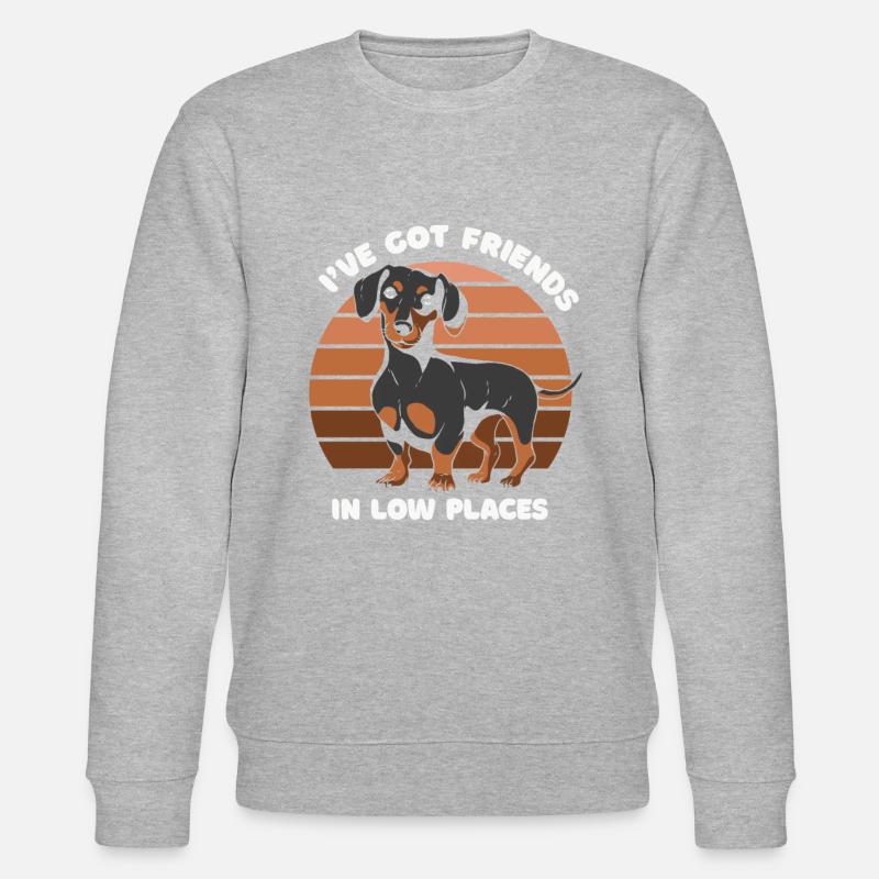 Dackel Hund - Stanley/Stella Unisex Bio-Sweatshirt CHANGER - Grau meliert