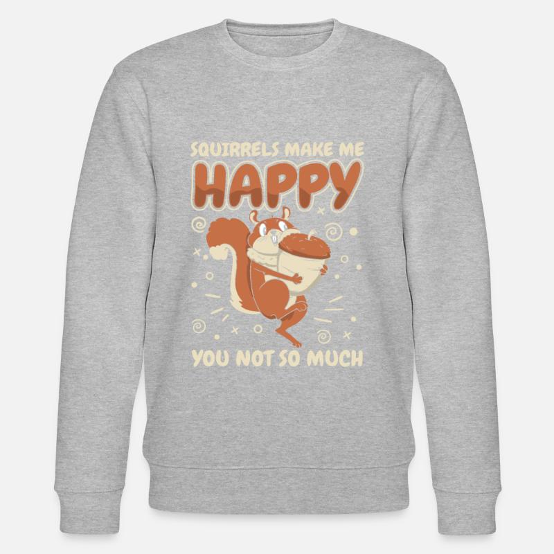 Eichhörnchen Tier - Stanley/Stella Unisex Bio-Sweatshirt CHANGER  - Grau meliert