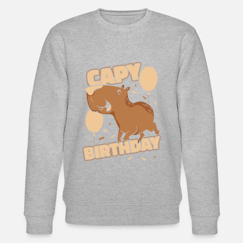 Capybara Nagetier Tier - Stanley/Stella Unisex Bio-Sweatshirt CHANGER  - Grau meliert