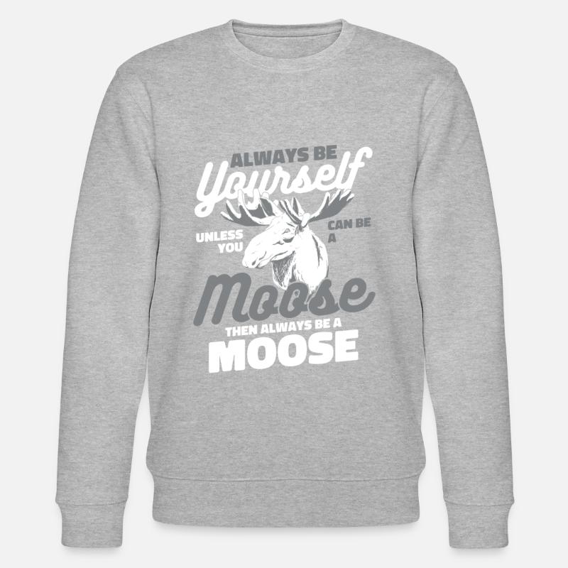 Elch Elche Hirsch Tier - Stanley/Stella Unisex Bio-Sweatshirt CHANGER - Grau meliert
