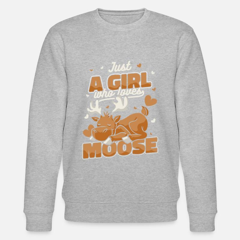 Elch Elche Hirsch Tier - Stanley/Stella Unisex Bio-Sweatshirt CHANGER - Grau meliert