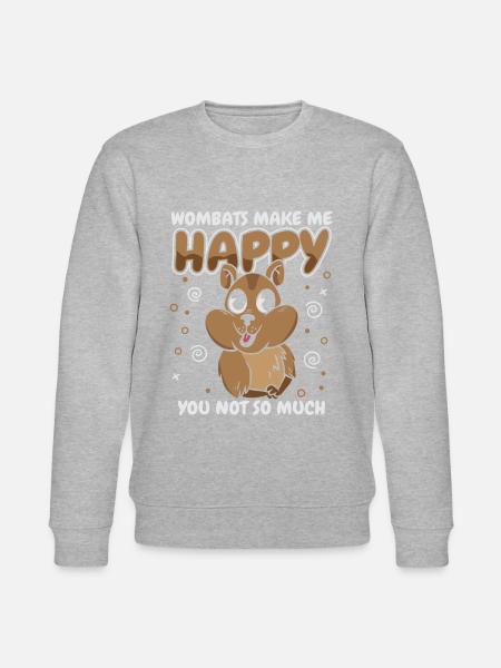 Wombat Animal Australia Womabts - Stanley/Stella CHANGER Unisex Organic Sweatshirt - heather grey