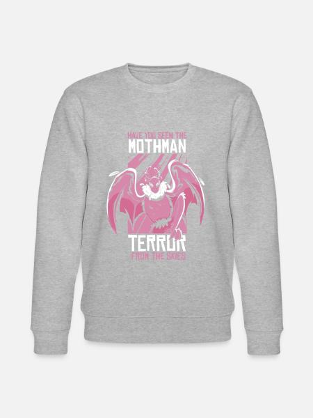 Mothman Monster Moth Man - Stanley/Stella CHANGER Unisex Organic Sweatshirt - heather grey