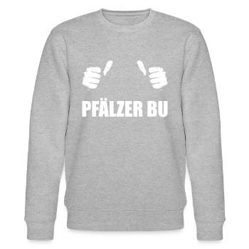 Pfalz Pfälzer Rheinland Pfalz - Stanley/Stella Unisex Bio-Sweatshirt CHANGER  - Grau meliert - Vorne - Nik (191cm) & Marisol (170cm)