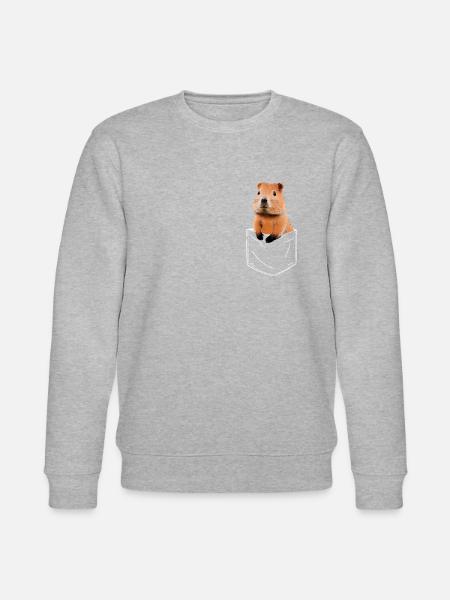 Capybara Wasserschwein Capybaras - Stanley/Stella CHANGER Unisex Organic Sweatshirt - heather grey