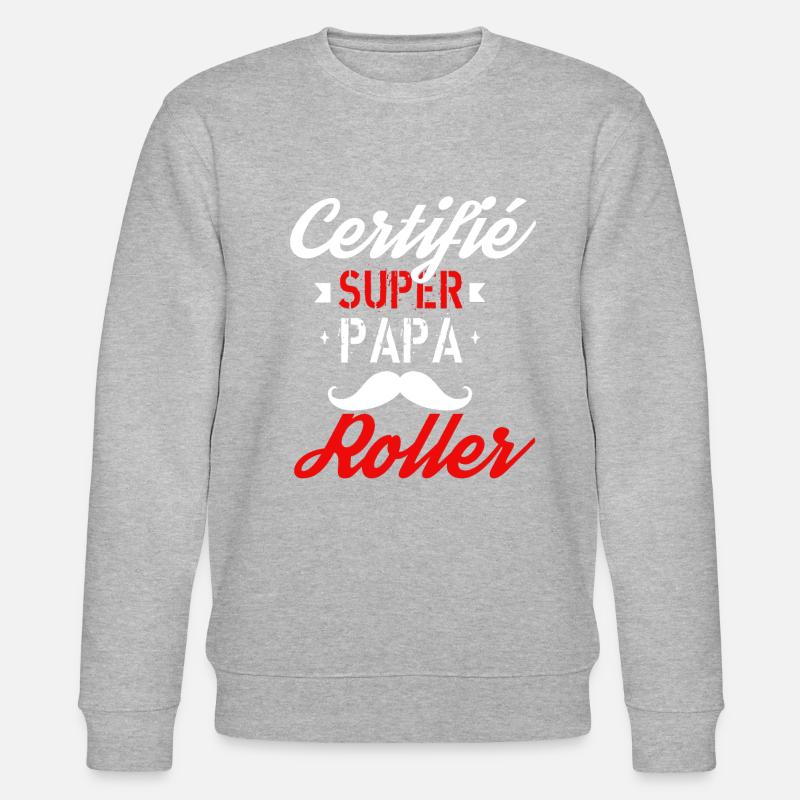 Certifié super papa roller - Sweat bio CHANGER Stanley/Stella Unisexe - gris chiné