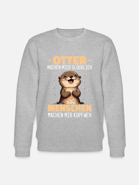 Otter Seeotter - Stanley/Stella Unisex Bio-Sweatshirt CHANGER - Grau meliert