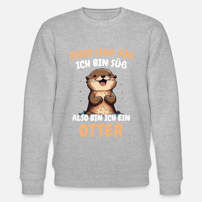 Otter Seeotter - Stanley/Stella Unisex Bio-Sweatshirt CHANGER  - Grau meliert