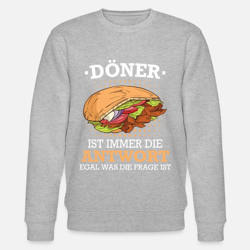 Döner Kebab Dönermann Essen - Stanley/Stella Unisex Bio-Sweatshirt CHANGER - Grau meliert