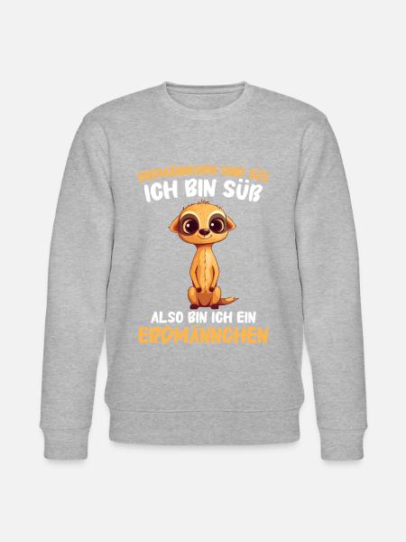 Erdmännchen Scharrtier Tier - Stanley/Stella Unisex Bio-Sweatshirt CHANGER - Grau meliert