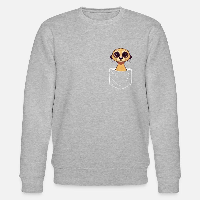 Suricate animal grattant - Sweat bio CHANGER Stanley/Stella Unisexe - gris chiné