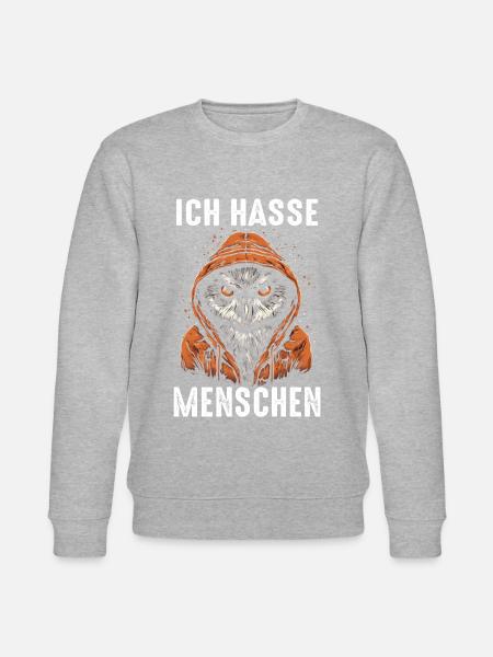 Nachteule Eule Eulen Vogel - Stanley/Stella Unisex Bio-Sweatshirt CHANGER - Grau meliert