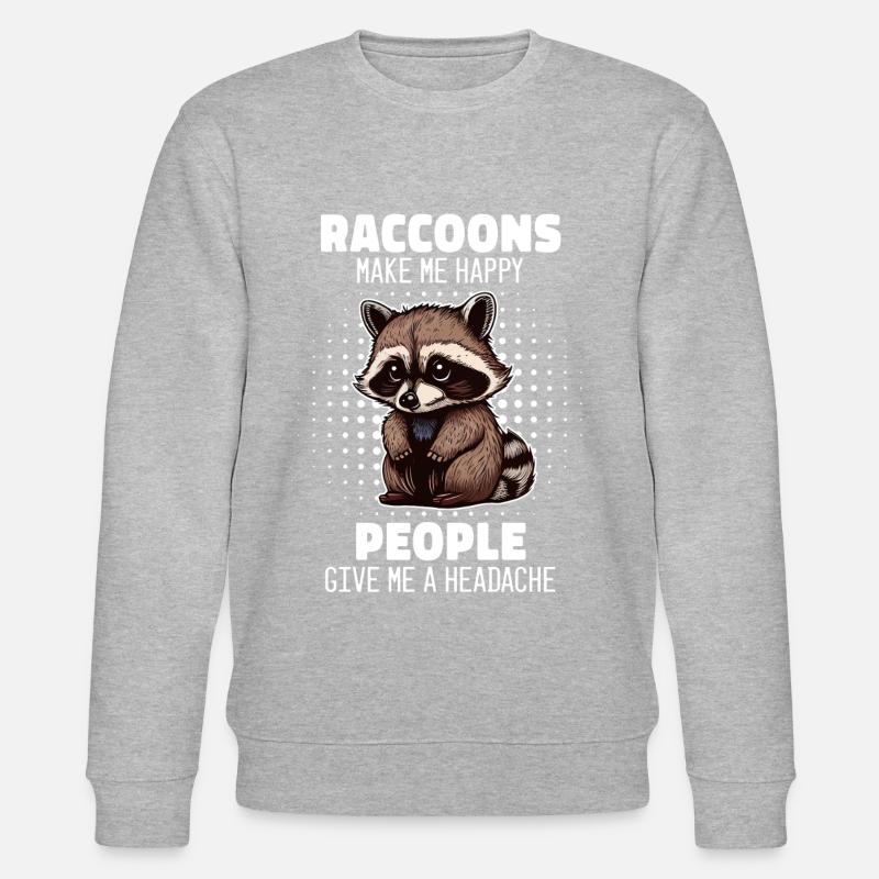 Raton laveur - Sweat bio CHANGER Stanley/Stella Unisexe - gris chiné