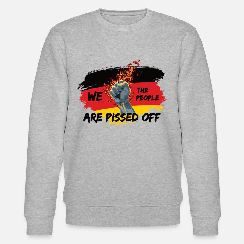 Allemagne Drapeau Peuple - Sweat bio CHANGER Stanley/Stella Unisexe - gris chiné