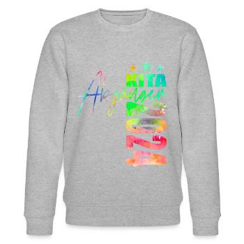 Kita Abgänger 2024 - Stanley/Stella Unisex Bio-Sweatshirt CHANGER  - Grau meliert - Vorne - Nik (191cm) & Marisol (170cm)