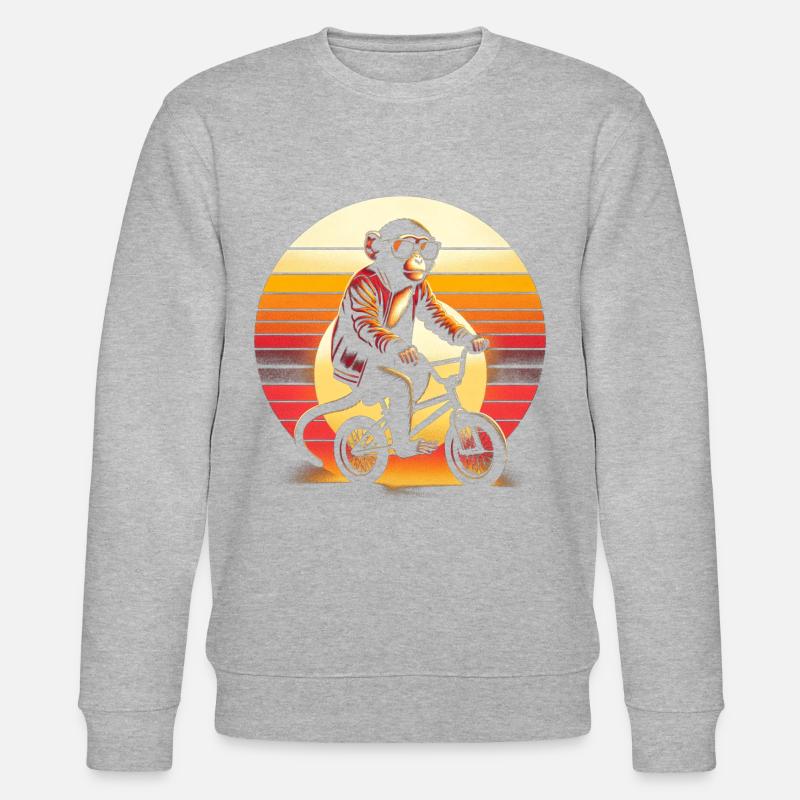 Affe BMX - Stanley/Stella Unisex Bio-Sweatshirt CHANGER  - Grau meliert