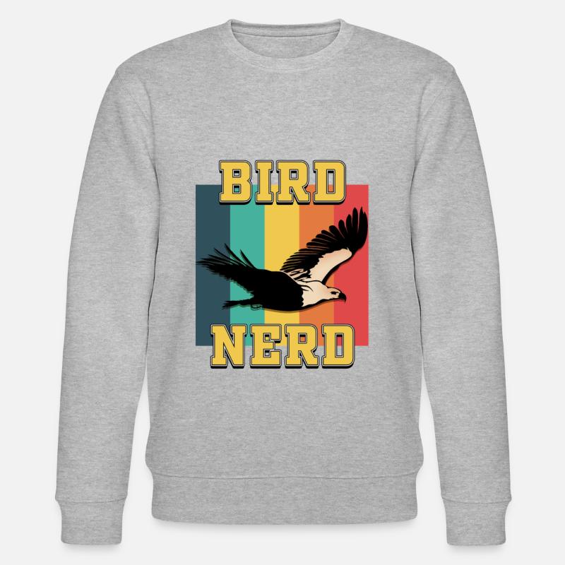 Bird NERD - Stanley/Stella Unisex Bio-Sweatshirt CHANGER  - Grau meliert