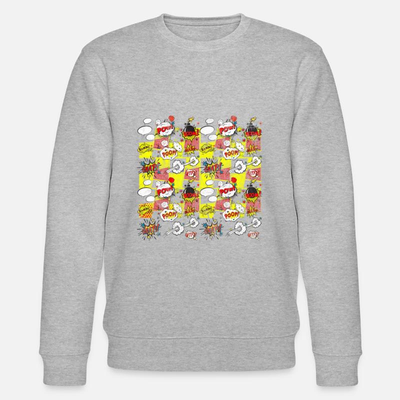 COMIC POW - Sweat bio CHANGER Stanley/Stella Unisexe - gris chiné