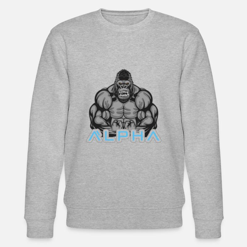 Alpha Gorilla - Sweat bio CHANGER Stanley/Stella Unisexe - gris chiné