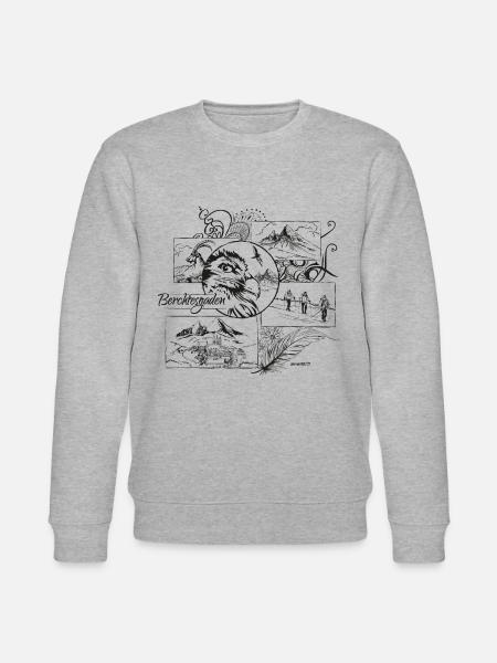 Berchtesgaden Watzmann Bearded Vulture - Stanley/Stella CHANGER Unisex Organic Sweatshirt - heather grey
