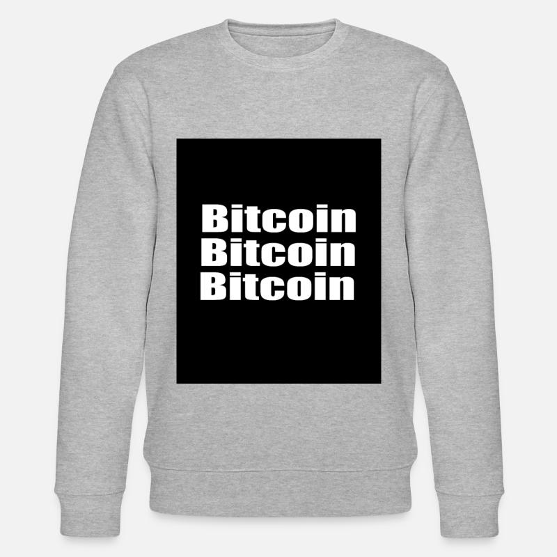 BITCOIN BITCOIN BITCOIN - Stanley/Stella CHANGER Unisex Organic Sweatshirt - heather grey