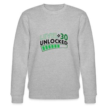 30 Geburtstag Ü30 | 30s Birthday 30er Dreißiger - Stanley/Stella Unisex Bio-Sweatshirt CHANGER  - Grau meliert - Vorne - Nik (191cm) & Marisol (170cm)