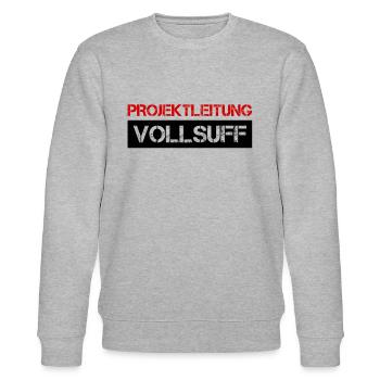 Beer Booze Shirt Women Men Celebrate Partner Look - Stanley/Stella CHANGER Unisex Organic Sweatshirt - heather grey - Front - Nik (191cm) & Marisol (170cm)