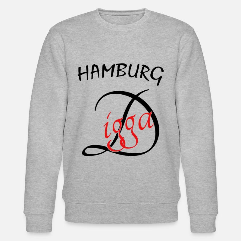 Hamburg Digga - Stanley/Stella Unisex Bio-Sweatshirt CHANGER  - Grau meliert