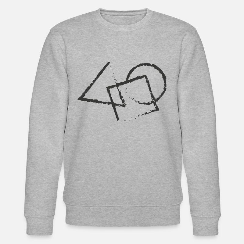 Geometry Triangle Circle Square - Stanley/Stella CHANGER Unisex Organic Sweatshirt - heather grey