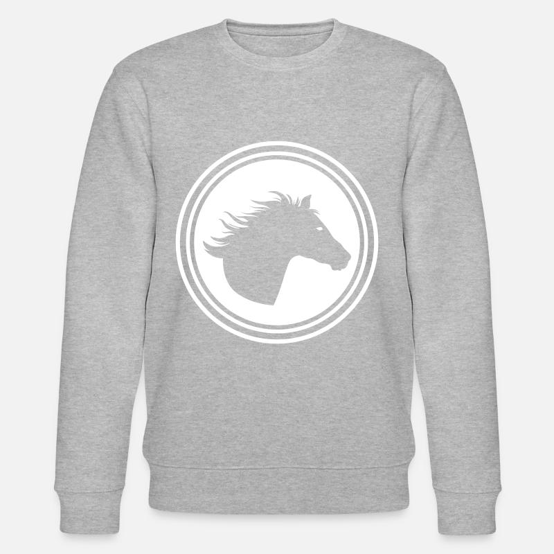 Pferd Horse icon - Stanley/Stella Unisex Bio-Sweatshirt CHANGER  - Grau meliert