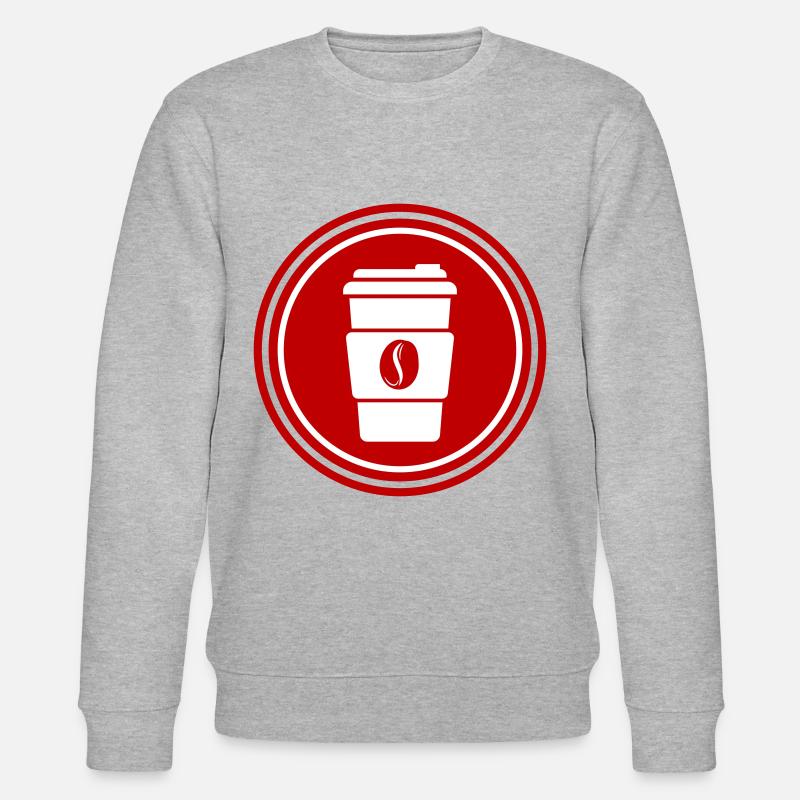 Kaffee Symbol - Stanley/Stella Unisex Bio-Sweatshirt CHANGER  - Grau meliert