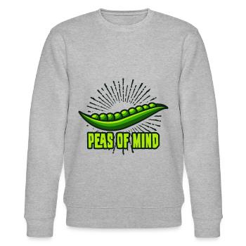 Peas bean funny gift gift idea - Stanley/Stella CHANGER Unisex Organic Sweatshirt - heather grey - Front - Nik (191cm) & Marisol (170cm)
