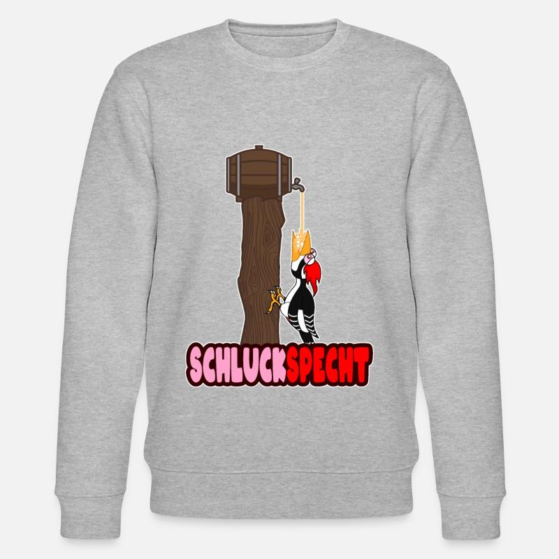 Schluckspecht Geschenkidee - Stanley/Stella Unisex Bio-Sweatshirt CHANGER  - Grau meliert