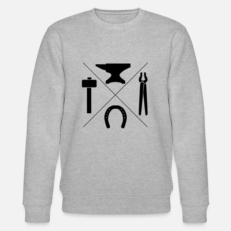 Blacksmith Tools Perfect Blacksmith Gift Idea - Stanley/Stella CHANGER Unisex Organic Sweatshirt - heather grey