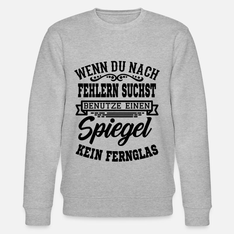 Lustiger Spruch T-Shirt Geschenkidee - Stanley/Stella Unisex Bio-Sweatshirt CHANGER  - Grau meliert