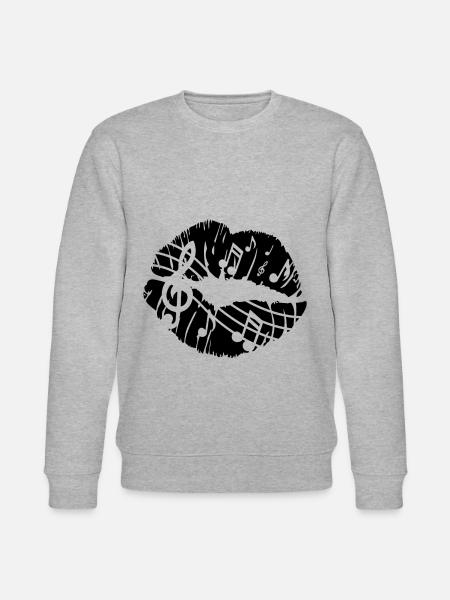Notes musicales Baisers - Sweat bio CHANGER Stanley/Stella Unisexe - gris chiné