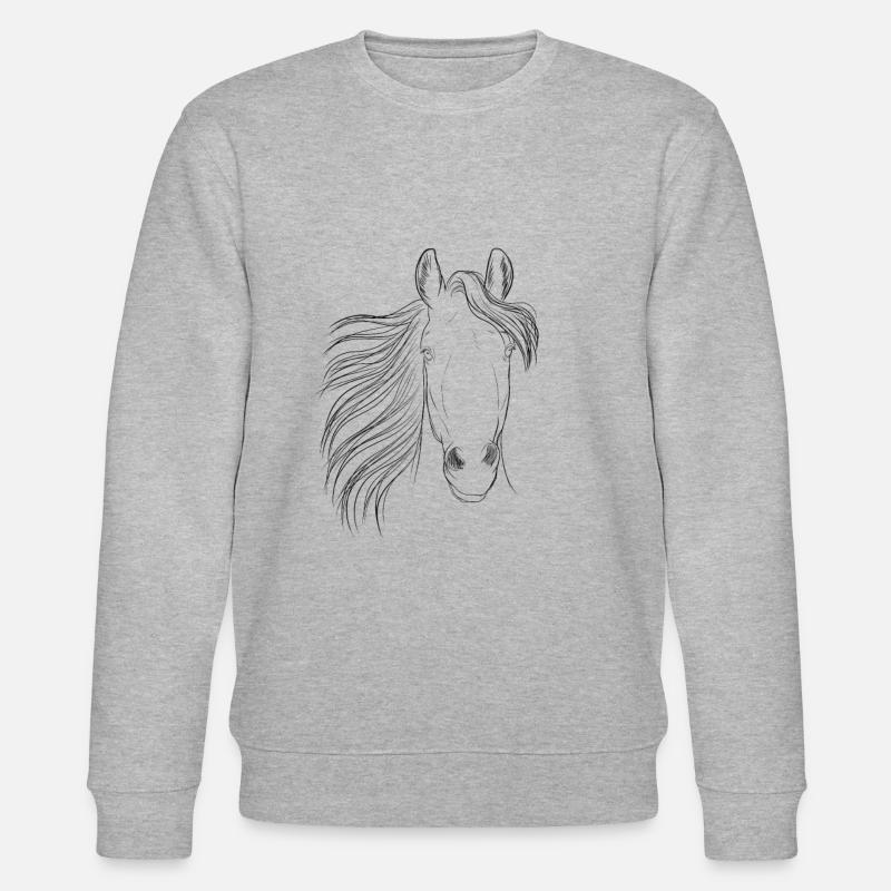 Pferd - Stanley/Stella Unisex Bio-Sweatshirt CHANGER  - Grau meliert