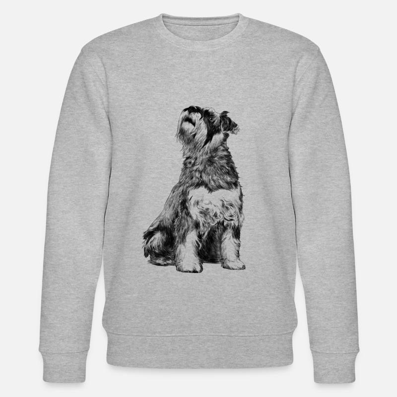 Sitzender Schnauzer Hund - Stanley/Stella Unisex Bio-Sweatshirt CHANGER  - Grau meliert