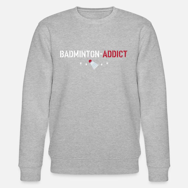 Badminton-Süchtige - Stanley/Stella Unisex Bio-Sweatshirt CHANGER  - Grau meliert