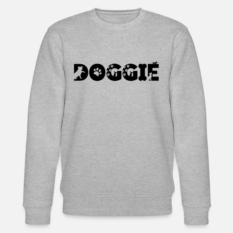 Doggie Schrift Spruch - Stanley/Stella Unisex Bio-Sweatshirt CHANGER  - Grau meliert