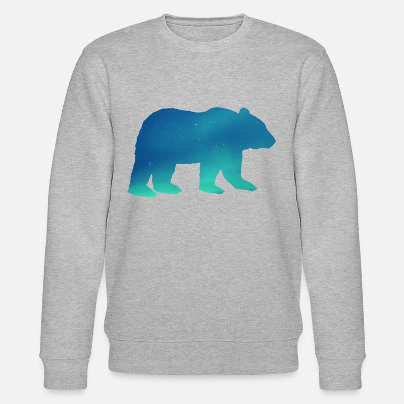 Bär Silhouette - Stanley/Stella Unisex Bio-Sweatshirt CHANGER  - Grau meliert