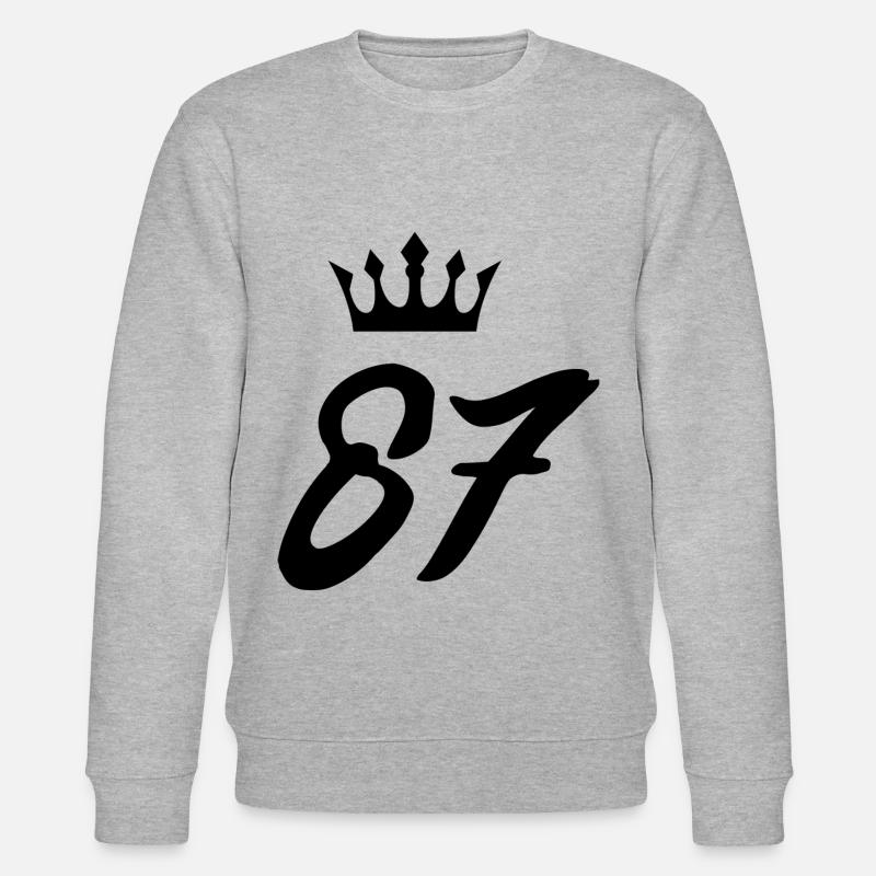 87 Couronne numérique - Sweat bio CHANGER Stanley/Stella Unisexe - gris chiné