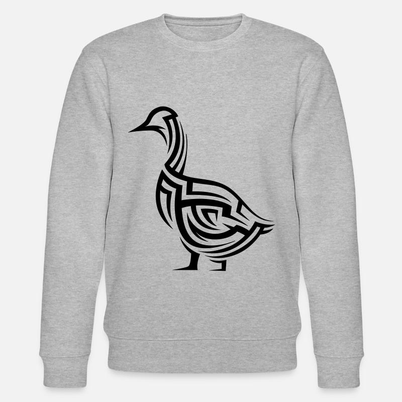 Ente Tribal Tattoo - Stanley/Stella Unisex Bio-Sweatshirt CHANGER  - Grau meliert