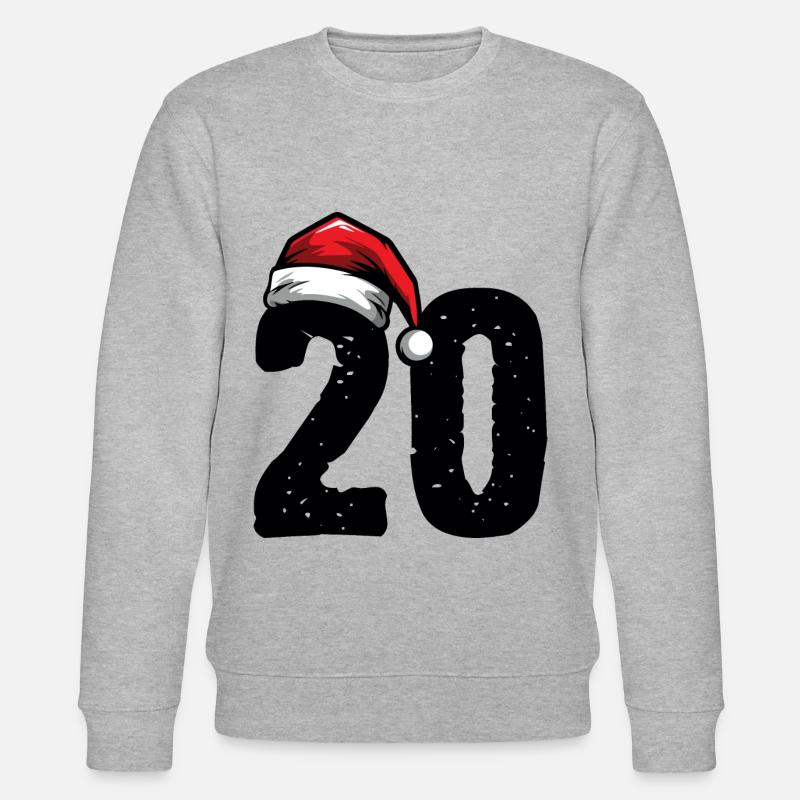 20 Zahl Weihnachten - Stanley/Stella Unisex Bio-Sweatshirt CHANGER  - Grau meliert