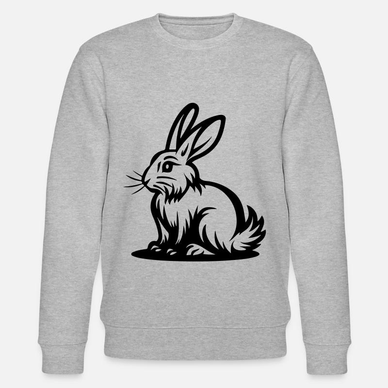 Easter Bunny Icon Easter - Stanley/Stella CHANGER Unisex Organic Sweatshirt - heather grey